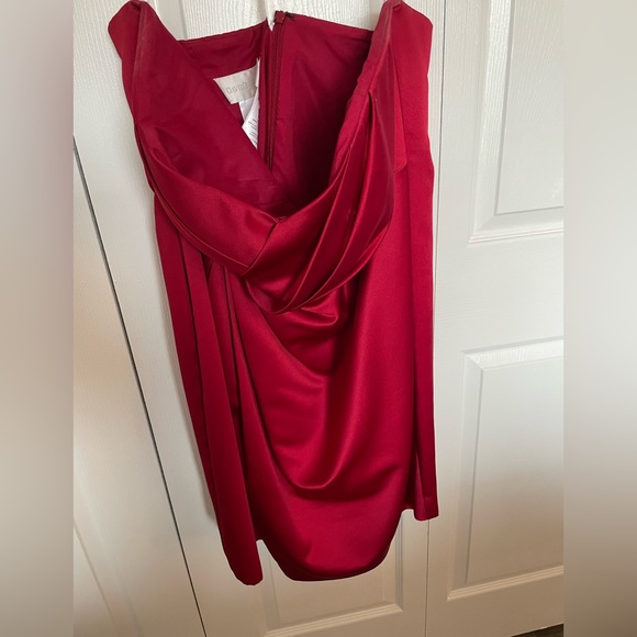 NWOT red cocktail strapless dress size 22 from David’s bridal - Picture 2 of 3